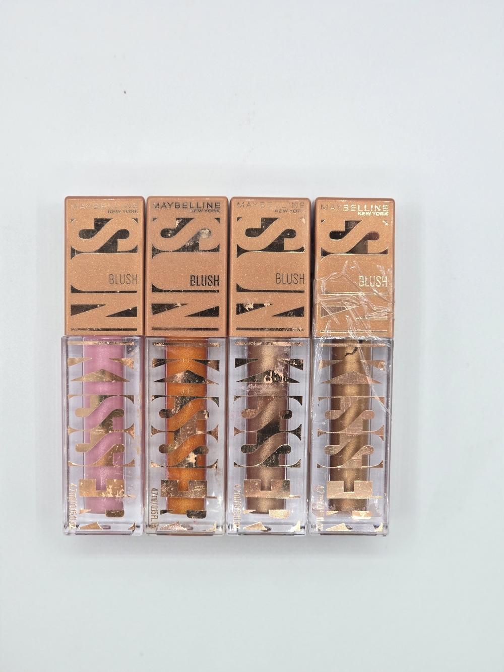 Maybelline Strobe/Blush Liquid Highlighter Trio - Pink, Copper, Bronze, Gold
